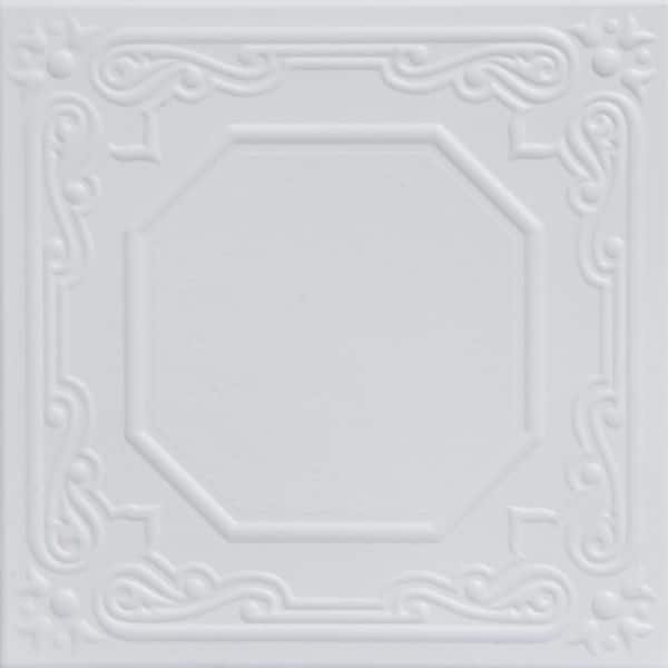 A La Maison Ceilings Topkapi Palace UltraPureWhite-Satin(Behr) 1.6 ft. x 1.6 ft. Decorative Foam Glue Up Ceiling Tile (21.6 sq. ft./Case)