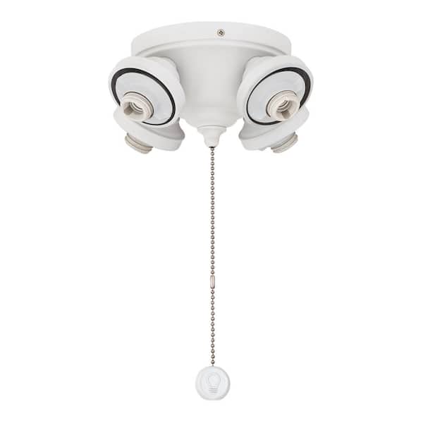 FANIMATION 4-Light Matte White Ceiling Fan Fitter LED Light Kit