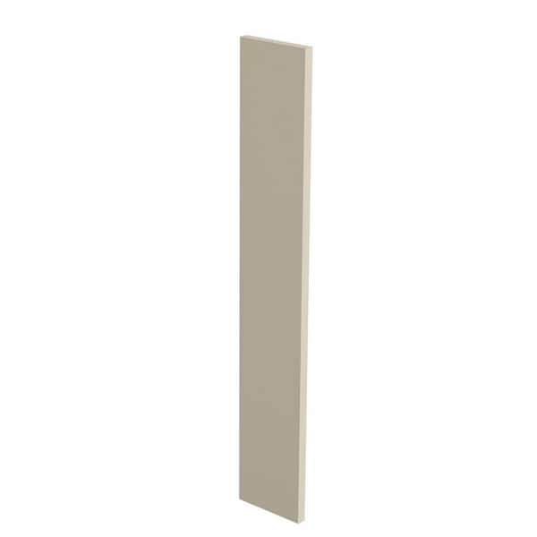 Newport 6 in. W x 0.75 in. D x 42 in. H Solid Wood Kitchen Cabinet Filler in Blended Cream