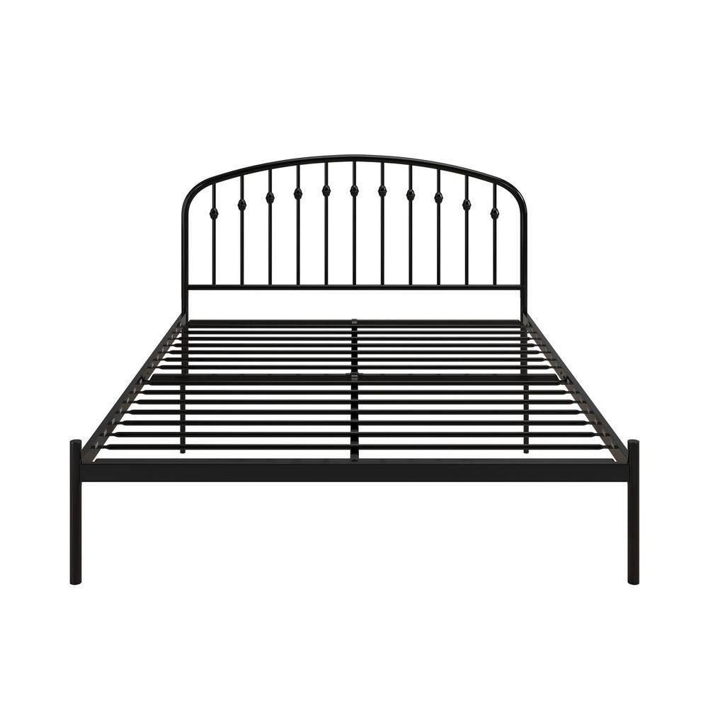 Narla Black Metal Queen Platform Bed Frame with Adjustable Height