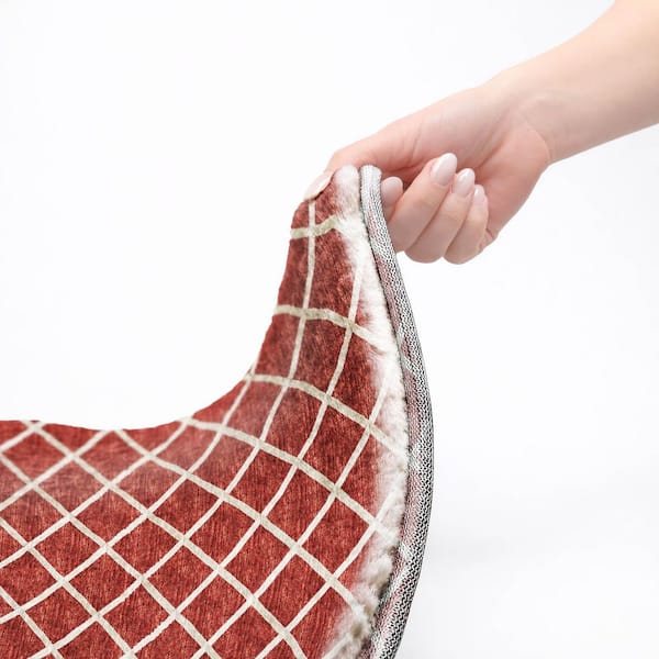 Dream Shag Premium Machine Washable Abstract ADS140 Red 10 ft. x 14 ft. Area Rug
