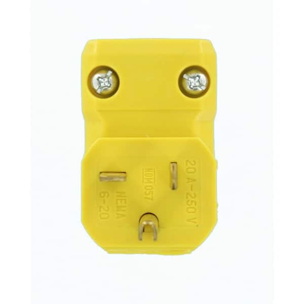 Leviton 20 Amp 250-Volt Straight Blade Grounding Angle Plug