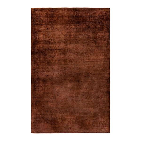 Chloe & Olivia Home Overdyed Brown 5 ft. 2 in. x 8 ft. 3 in. Wool Indoor Area Rug