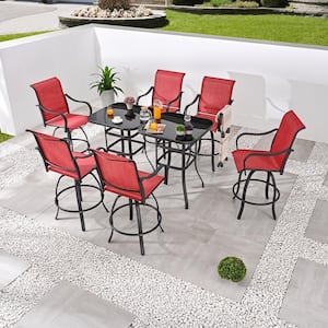 8-Piece Square Metal Outdoor Dining Set