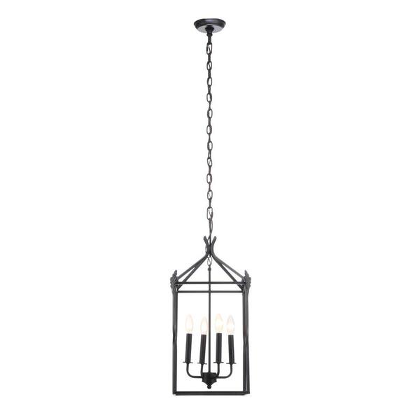 World Imports Hastings Collection 4-Light Rust Hanging Pendant
