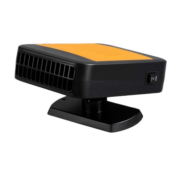 12V 200W Portable Car Heater Plugs into Cigarette Lighter for Vehicle w/ 360° Rotatable Car Defroster Windshield Heater