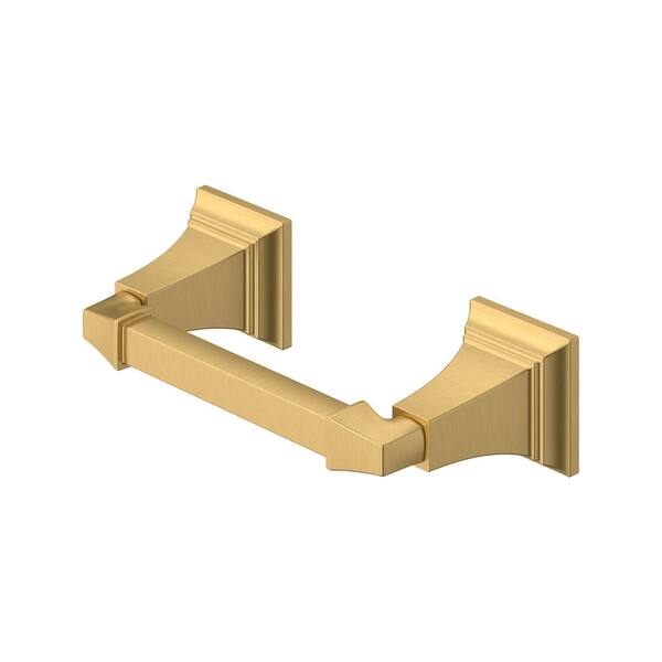 Flynama Wall-Mount Single Post Toilet Paper Holder Stainless Steel Adhesive  Toilet Roll Holder no Drilling in Brushed Gold JX-219112864 - The Home Depot