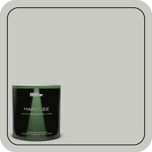 BEHR MARQUEE 1 qt. #N380-2 Heath Gray Semi-Gloss Enamel Exterior Paint & Primer