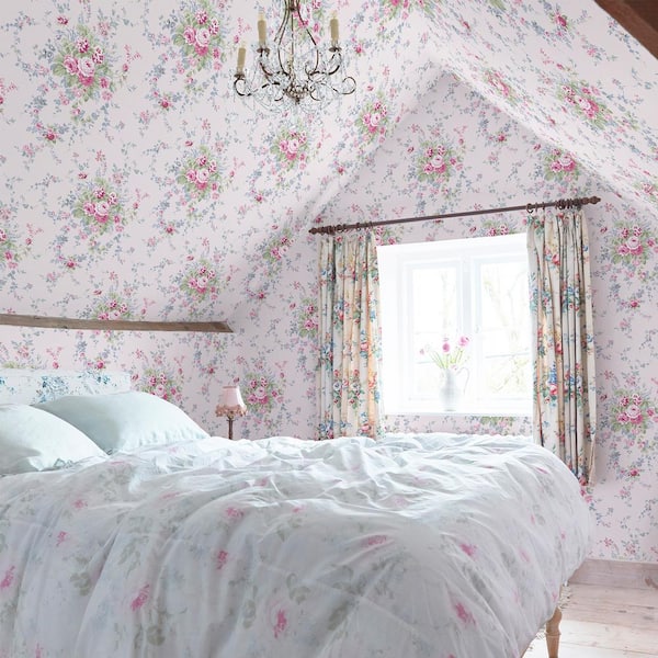 Rachel Ashwell Garden Floral Blue Multicolored Wallpaper