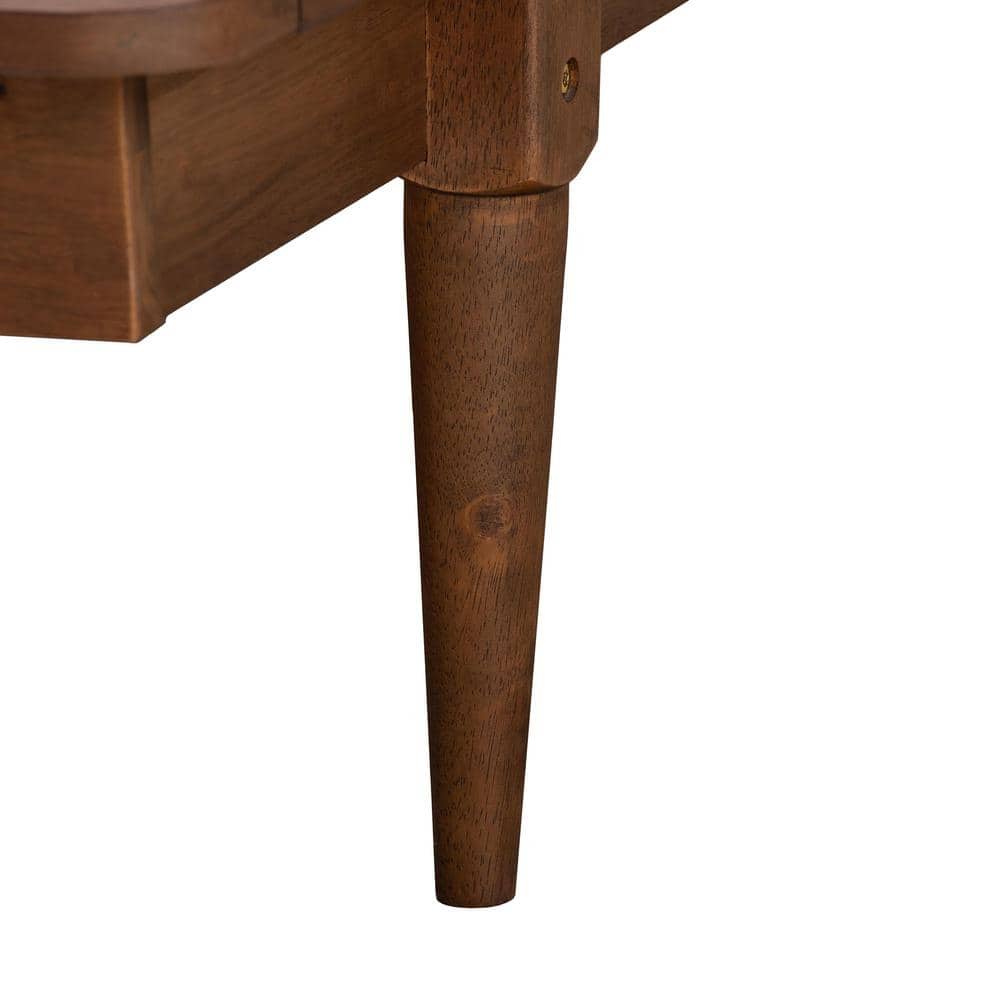 Mid-Century Modern Ash Wood King Platform Bed with Spindle Headboard