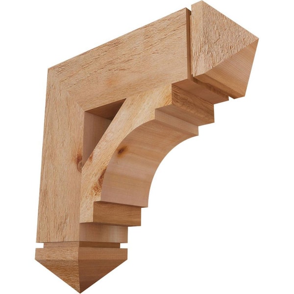 Ekena Millwork 6 in. x 22 in. x 22 in. Western Red Cedar Merced Arts and Crafts Rough Sawn