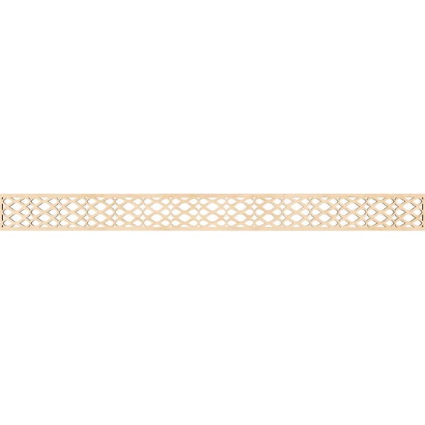 Ekena Millwork Somerset Fretwork 0.375 in. D x 46.375 in. W x 4 in. L Birch Wood Panel Moulding