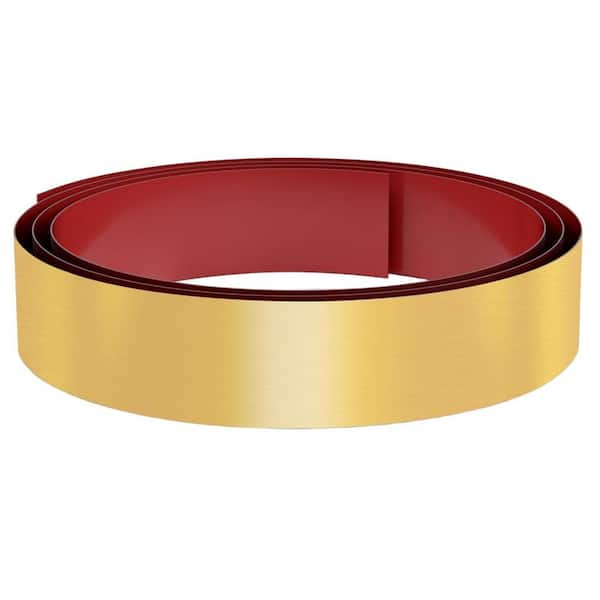 102 in. W x 4 in. H Stainless Steel Gold Toe Kick Baseboard Plate for Bottom of Door, Kitchen Island, Cabinet, Cupboard