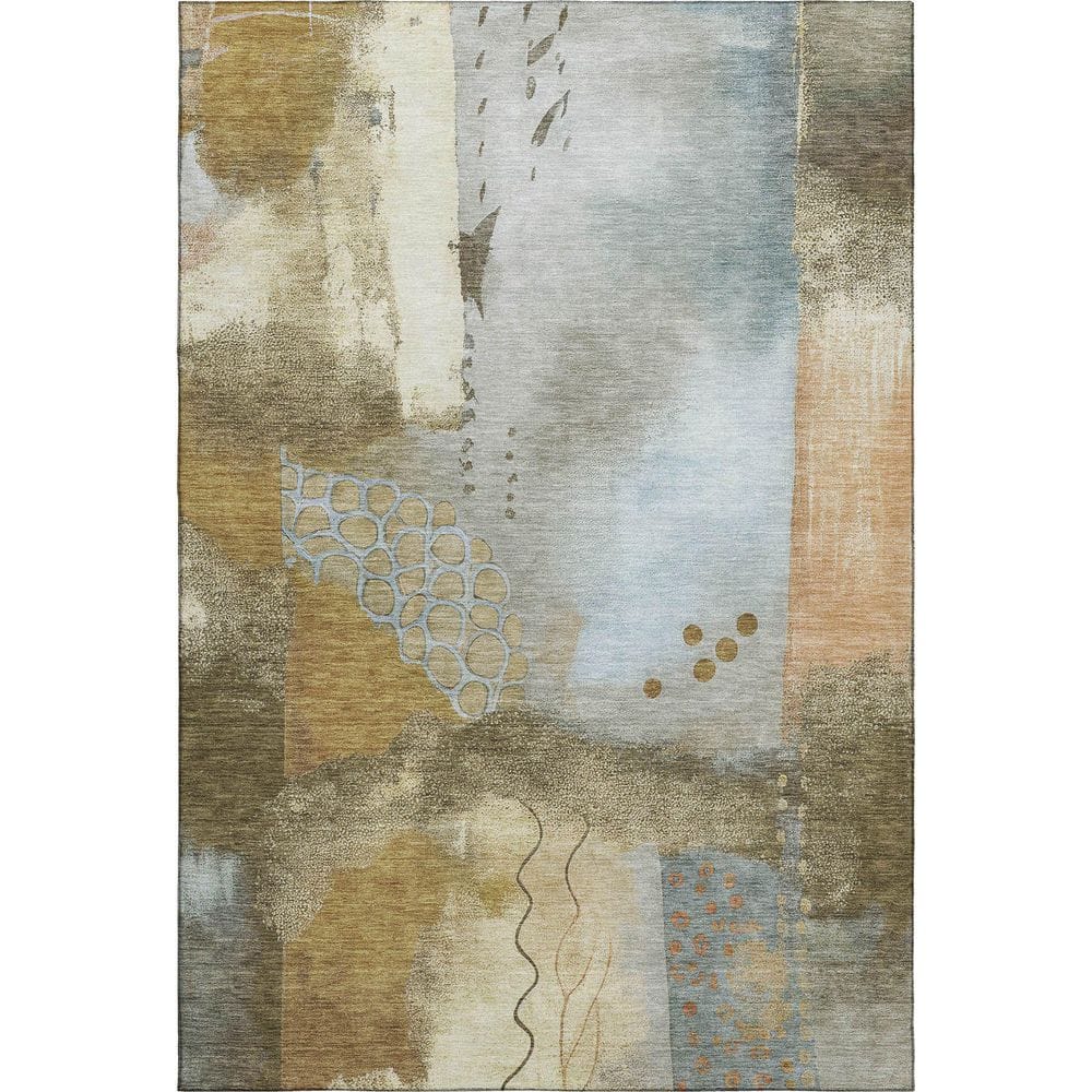 Mayfield Premium Machine Washable Abstract AMF2127 Brown 10 ft. x 14 ft. Area Rug price history on PriceWatchPro