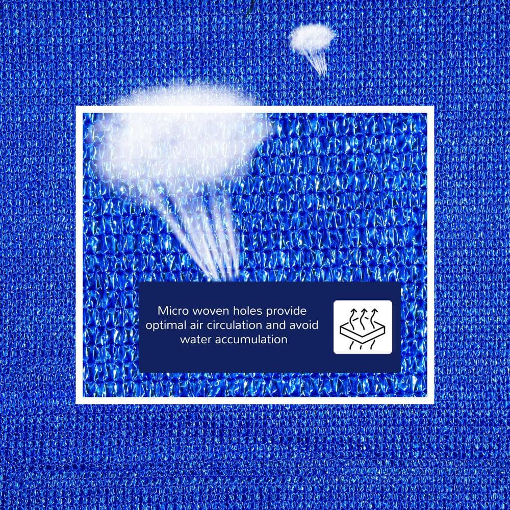 Outsunny 24' Blue Square UV Resistant Sunshade Canopy