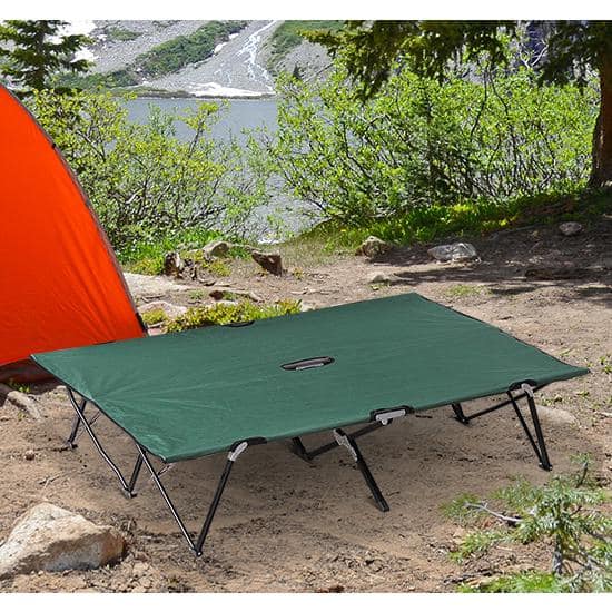 mentaal telescoop seinpaal Outsunny Portable Wide Folding Elevated Bed Camping Cot for Adults with  Easy Carry Bag and Durable Fabric, Green A20-030GN - The Home Depot