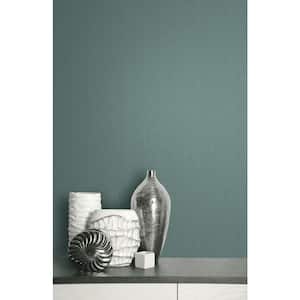 Textile Effect Vertical Turquoise Paper Non-Pasted Strippable Wallpaper Roll (Cover 56.05 sq. ft.)