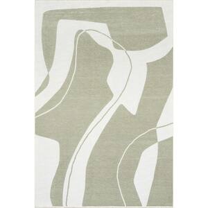 Sevyn Abstract Reversible Green 7 ft. x 9 ft. Modern Area Rug