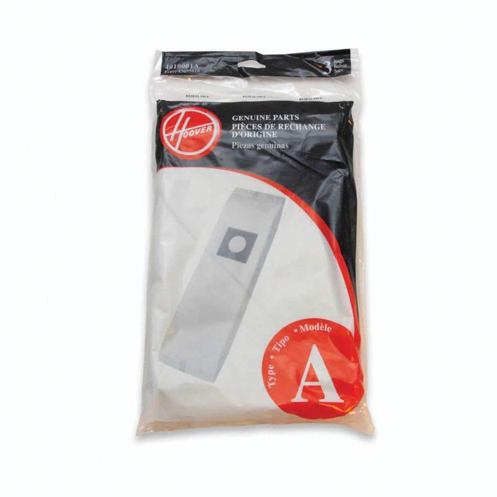 HOOVER Type A Filtration Bags for Select Hoover Upright Cleaners (3-Pack)  4010001A - The Home Depot
