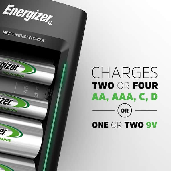 Belyse Frank Worthley Pudsigt Energizer Recharge Value Charger for NiMH Rechargeable AA and AAA Batteries  CHVCMWB-4 - The Home Depot