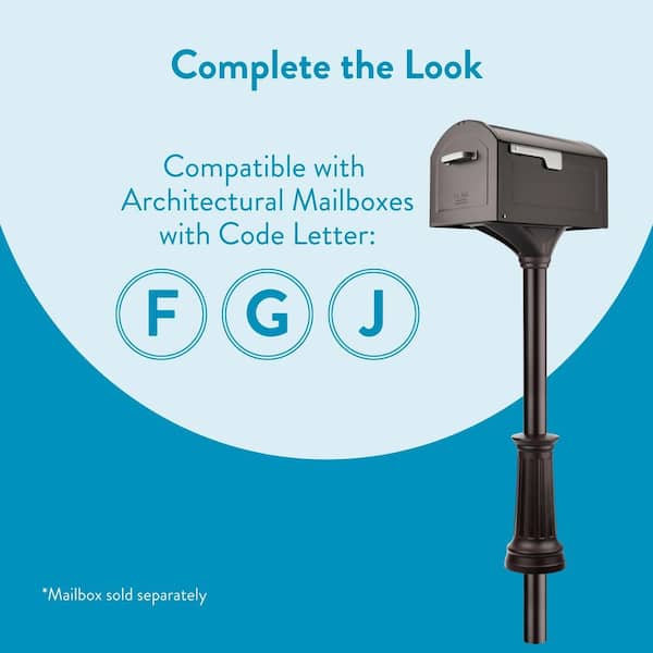 Elevado Decorative In-Ground Post in Rubbed Bronze