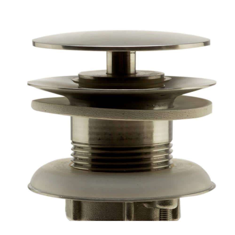 Brushed Stainless Steel Mushroom Pop-Up Bathroom Sink Drain