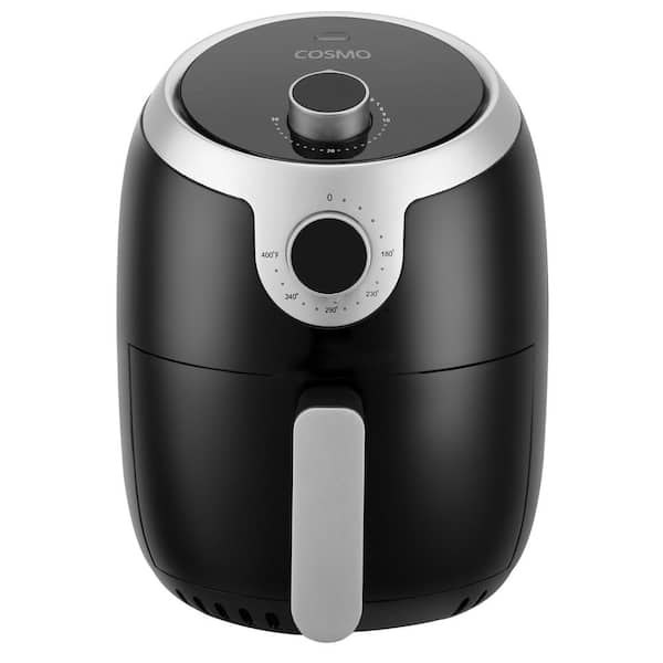Cosmo 2.3 qt. Electric Hot Air Fryer with Temperature Control, Timer, Auto Shut-Off, 1000W in Black