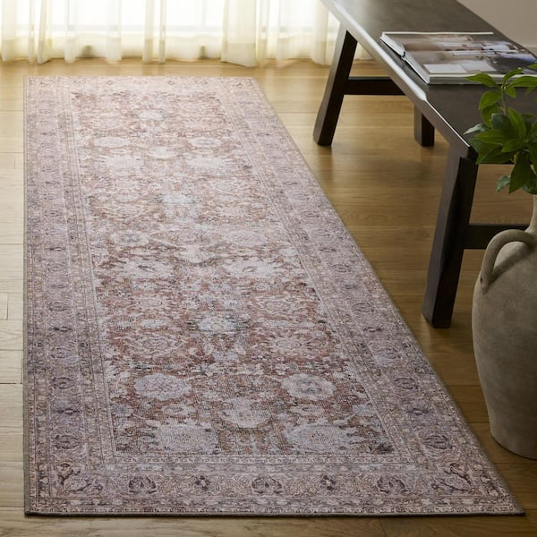 Vintage Heriz 3 ft. x 8 ft. Brown/Beige Persian Washable Runner Rug
