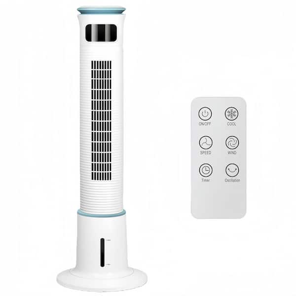 43 in. Mist Tower Fan, 12-Speeds and 3 Modes Settings Standing Fan, 15-Hour Timing Closure Cooling Fan, Low Noise, White