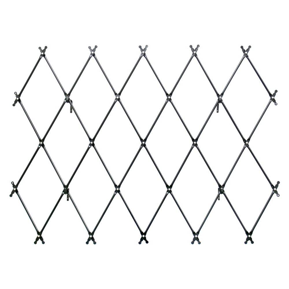 Traditional Wall Mounted Lattice Garden Trellis, 43  in. Tall, Graphite Powder Coat Finish price history on PriceWatchPro
