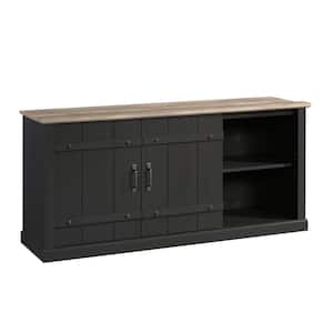 62.441 in. Raven Oak Entertainment Center with Sliding Doors Fits TV's up to 70 in.
