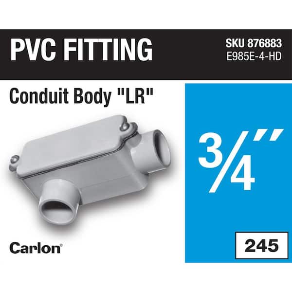 3/4 in. Sch. 40 and 80 PVC Type-LR Conduit Body (E985E-4-HD)