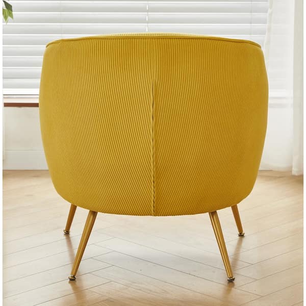 US Pride Furniture Docan Yellow Corduroy Arm Chair C390-H1 - The