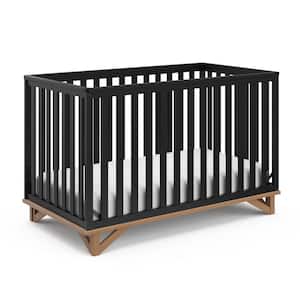 Santa Monica Black with Vintage Driftwood 5-in-1 Convertible Crib