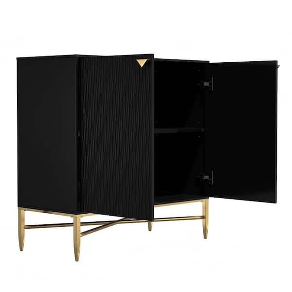 Black 33 in. Storage Cabinet