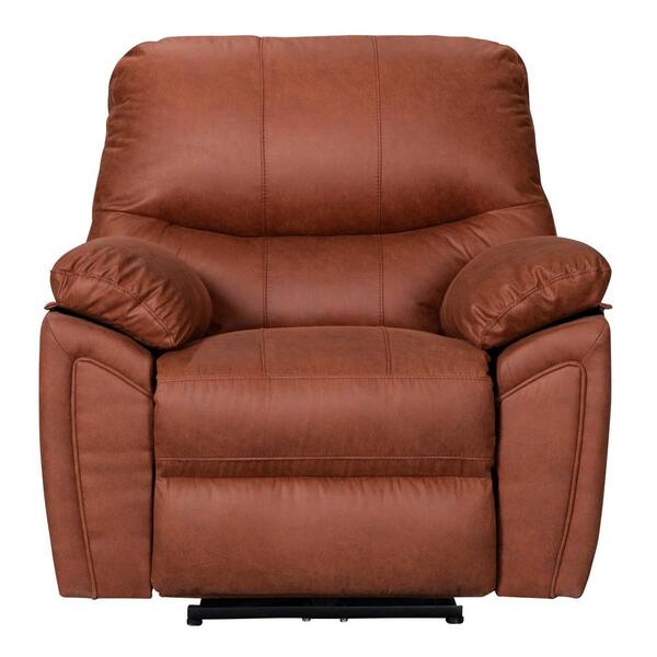 FC Design Red Brown Power Recliner Chair with USB Charging Port and ...