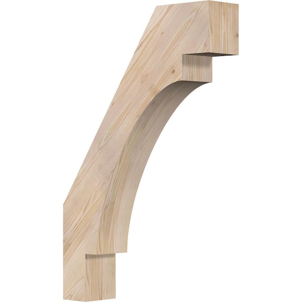Ekena Millwork 5 1/2"W x 24"D x 36"H Merced Smooth Knee Brace, Douglas Fir