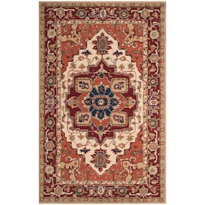 Chelsea Red/Ivory 9 ft. x 12 ft. Border Area Rug