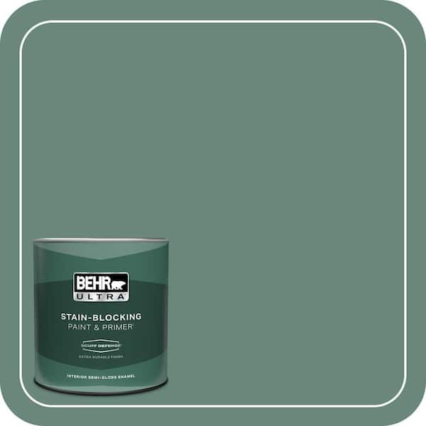 BEHR ULTRA 1 qt. #470F-5 Garland Extra Durable Semi-Gloss Enamel Interior Paint & Primer