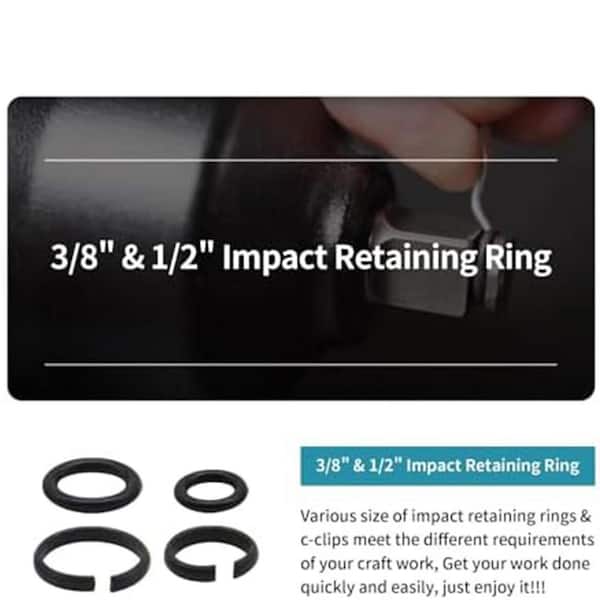 3 Sets Of 3/8 Impact Wrench Retaining Ring Clip With O-Ring – For Milwaukee Brushless