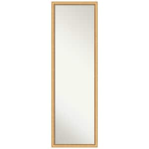 Salon Scoop Gold 16 in. x 50 in. Non-Beveled Casual Rectangle Wood Framed Full Length on the Door Mirror in Gold