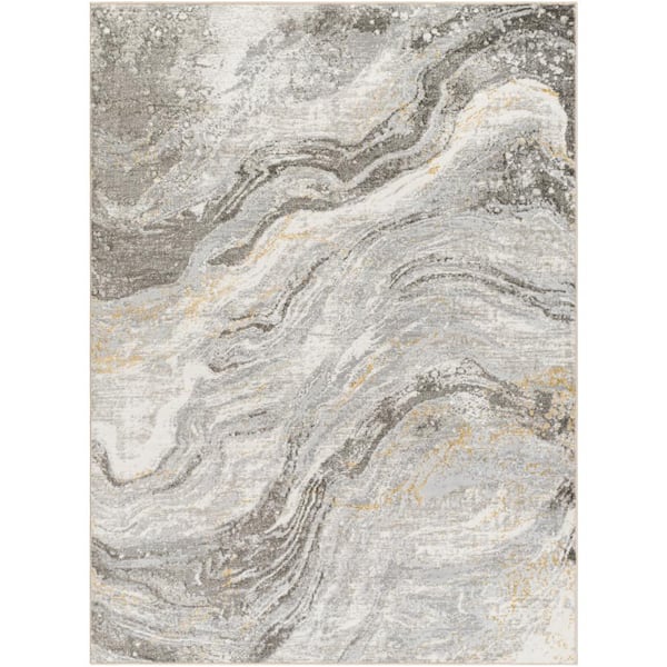 San Francisco Gray Abstract 5 ft. x 7 ft. Indoor Area Rug