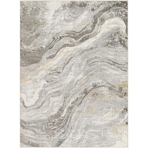 San Francisco Gray Abstract 9 ft. x 12 ft. Indoor Area Rug