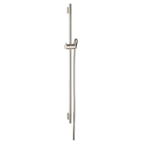 Hansgrohe Unica S 36 in. Wall Bar in Brushed Nickel
