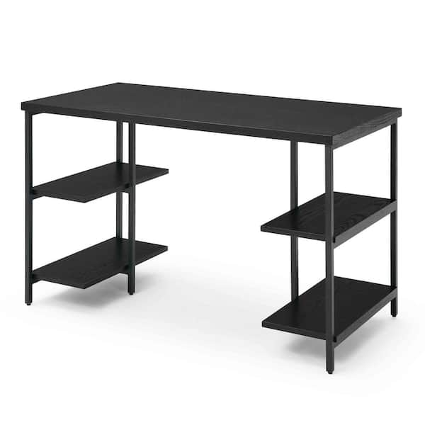 desk with shelves on both sides