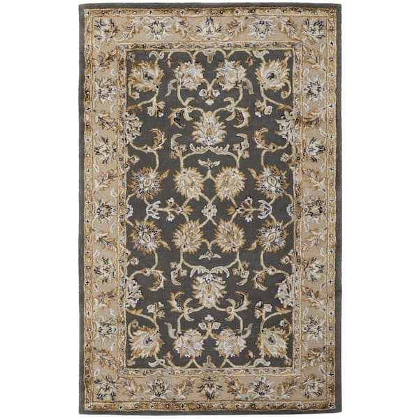 Ivory 8 x 10 ft. Tufted Floral Rectangle Indoor Area Rug