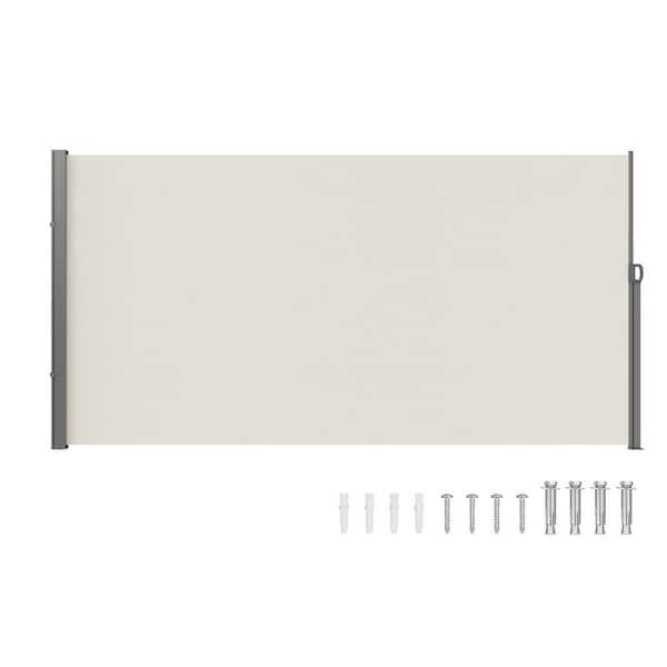 VEVOR Retractable Side Awning, 71 in. x 138 in. Outdoor Privacy Screen, 180g Polyester Water-proof Retractable Patio Screen