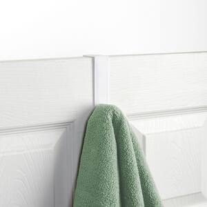 Over-the-Door Single Robe Hook in White (2 Per Pack)