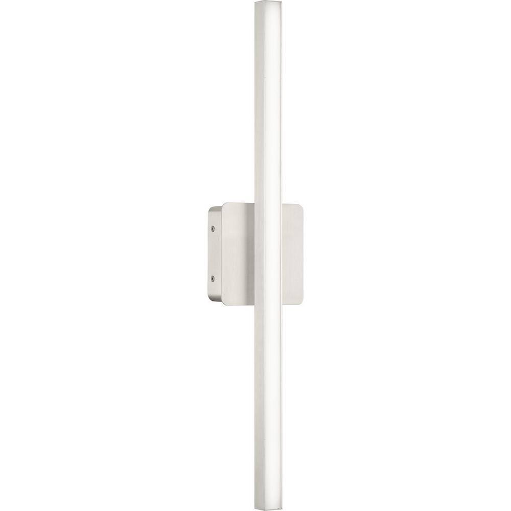Brushed Nickel 24" LED Linear Vanity Light with Acrylic Shade