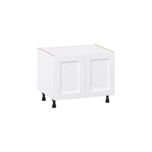 Mancos Bright White Shaker Assembled Apron Front Sink Base Kitchen Cabinet (30 in. W x 24.5 in. H x 24 in. D)
